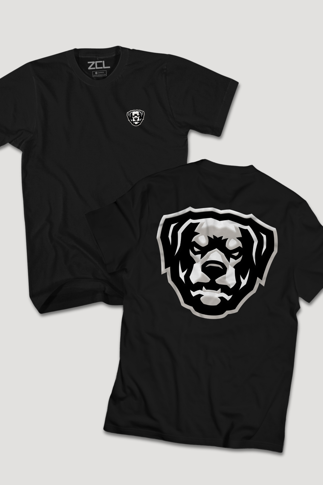 Puff Print HOV Tee (White - Black - Grey Logo) - Zamage
