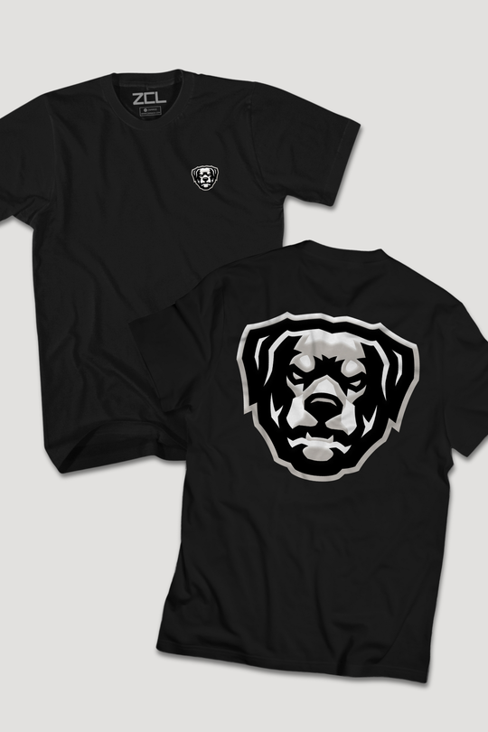 Puff Print HOV Tee (White - Black - Grey Logo) - Zamage