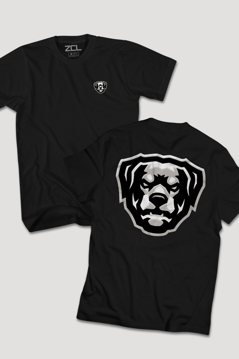 Puff Print HOV Tee (White - Black - Grey Logo) - Zamage