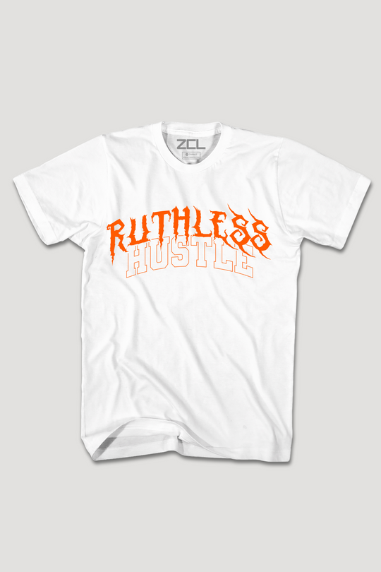 Ruthless Hustle Tee (oranje logo)