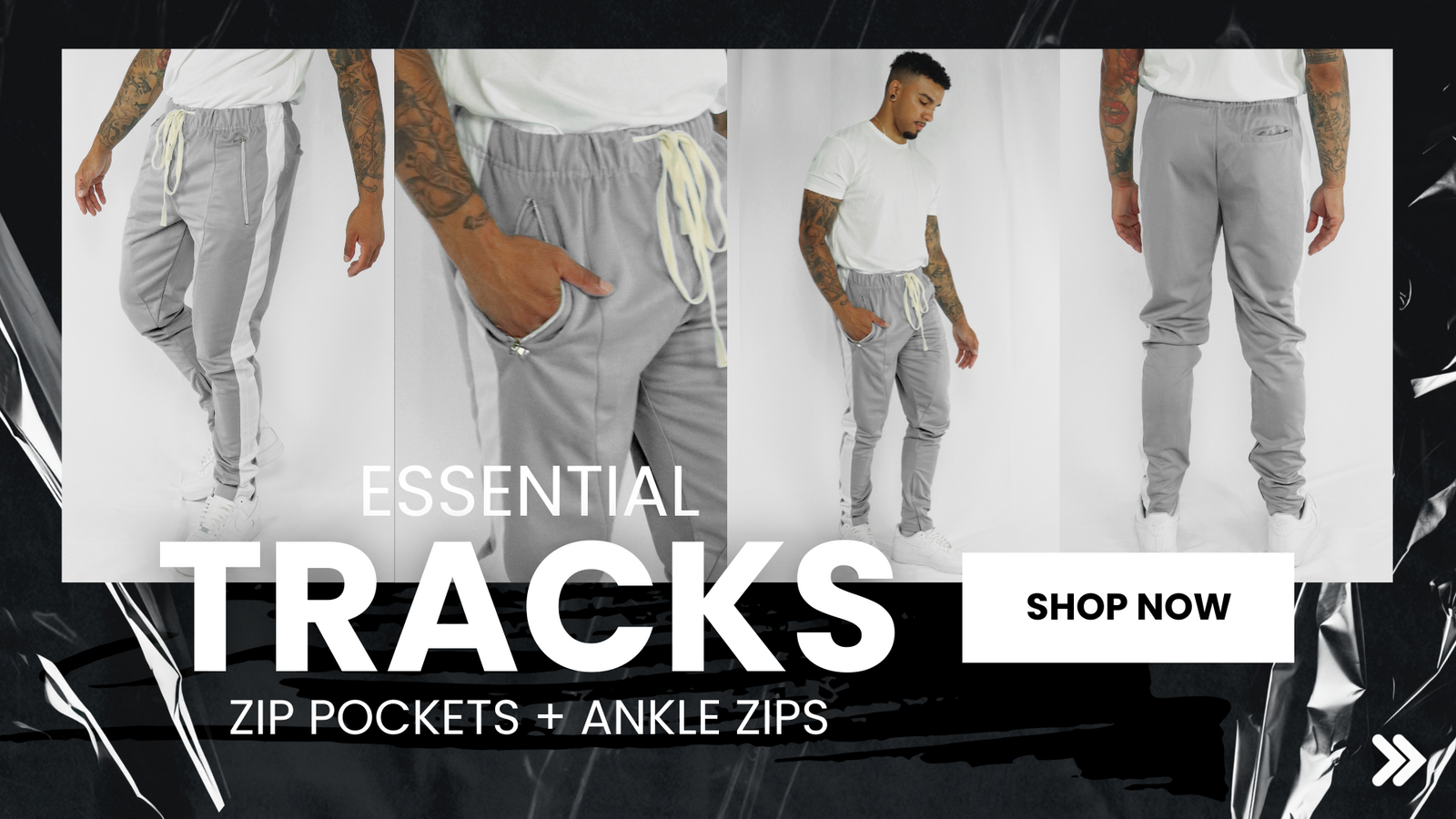 Stacked Track Pant (Cream) – Zamage