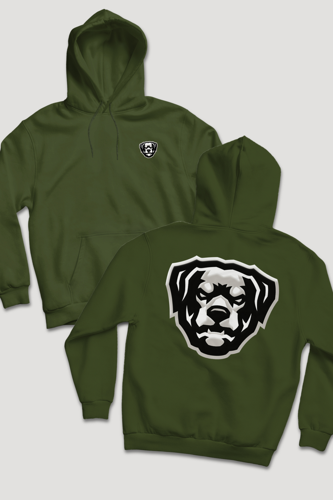 Puff Print HOV Hoodie (White - Black - Grey Logo) - Zamage