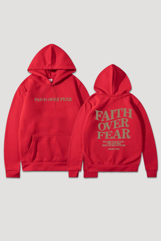 Faith Over Fear Hoodie (Gold Logo)