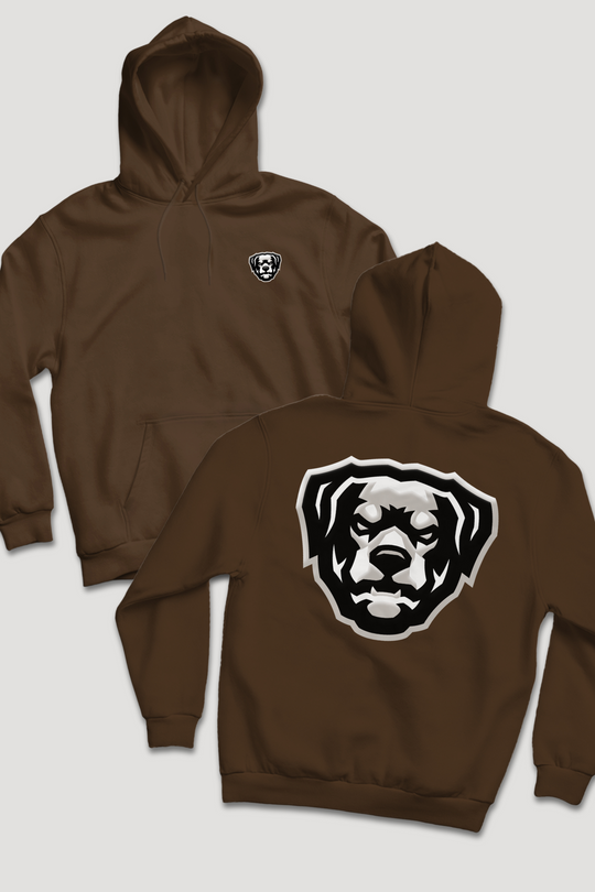 Puff Print HOV Hoodie (White - Black - Grey Logo) - Zamage