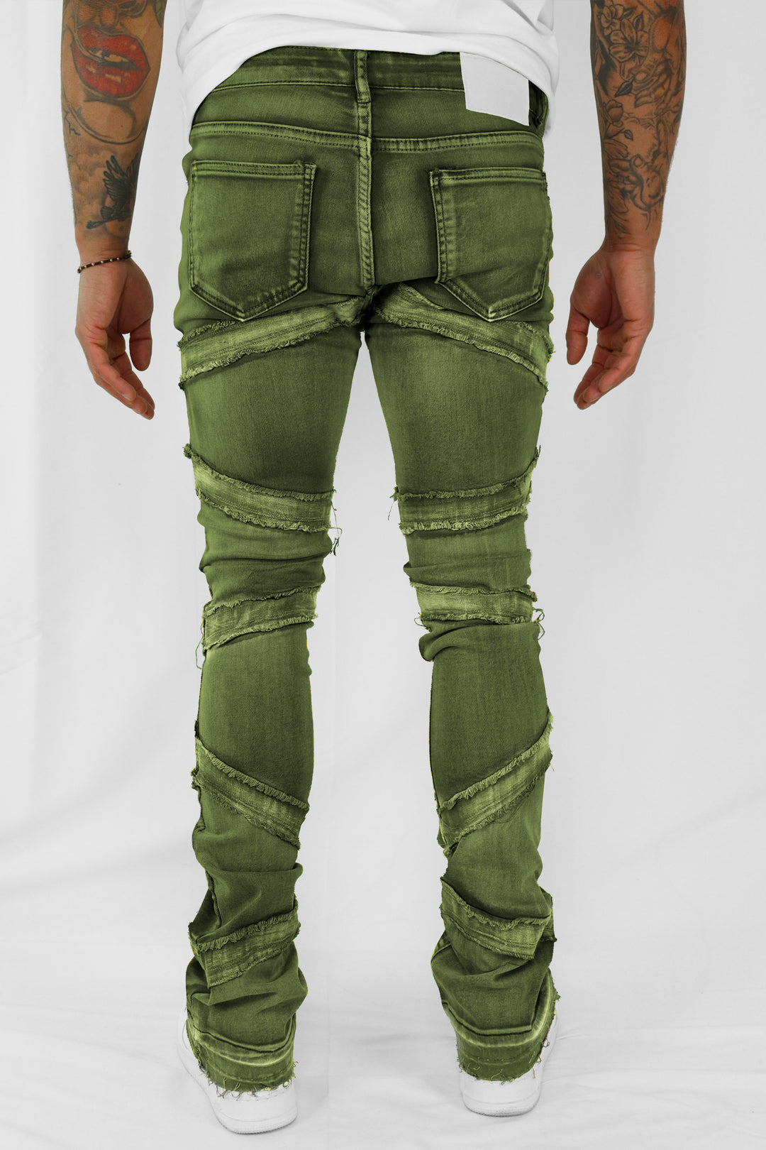 Loading Up Stacked Denim (Olive Wash)