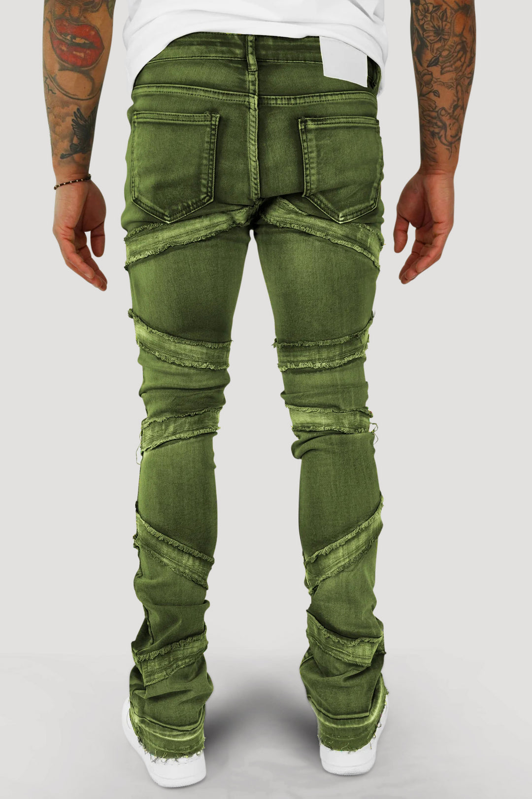 Loading Up Stacked Denim (Olive Wash)