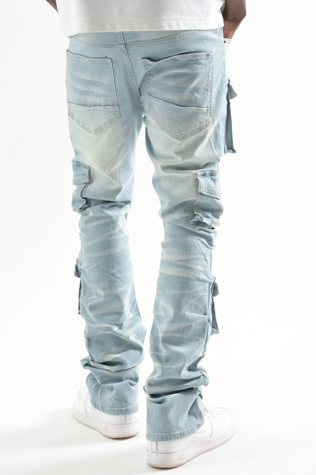 Multi Pocket Stretch Stacked Denim (Tint) (T4111)