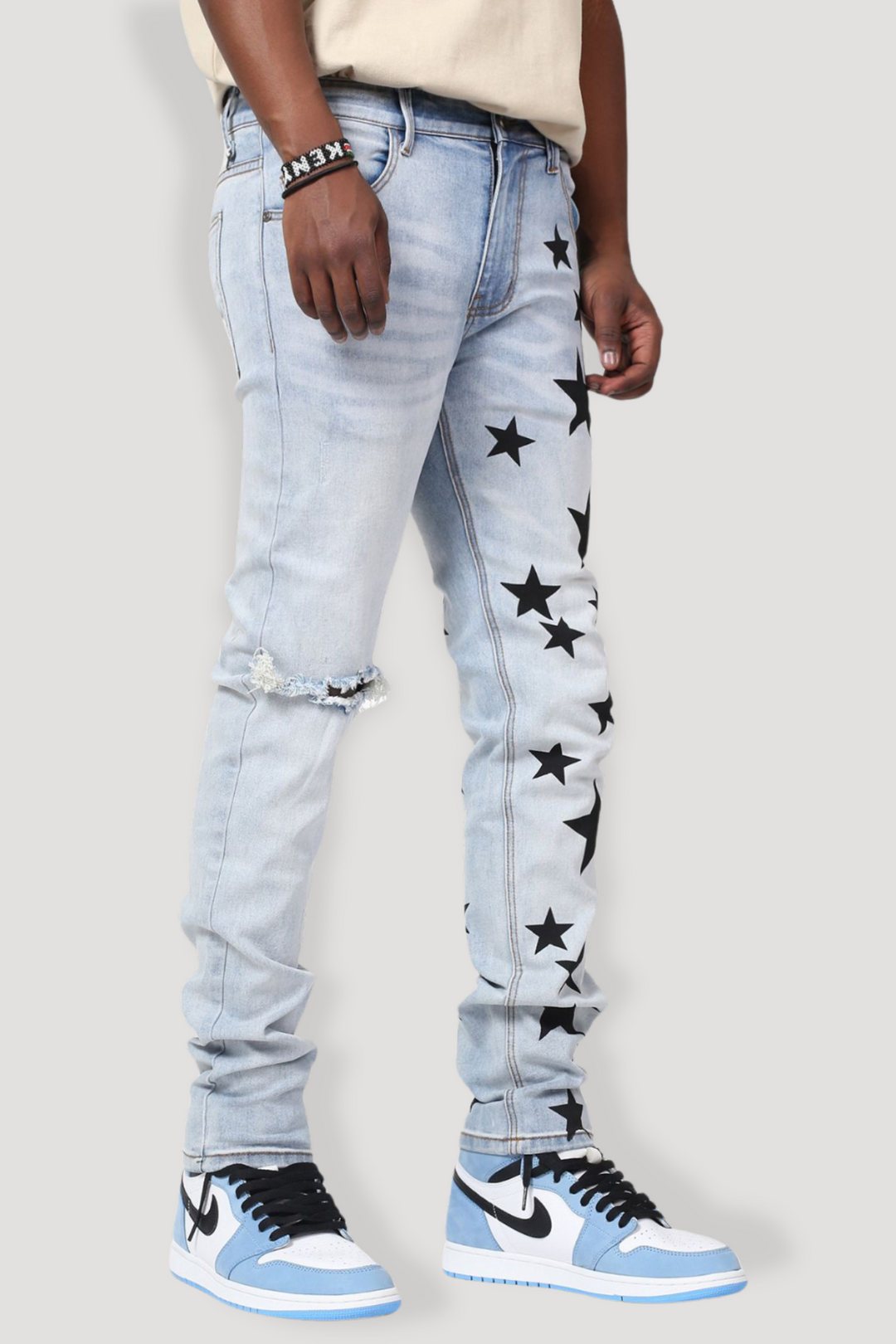 Printed Star Denim (Blue Wash)