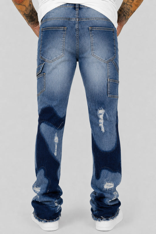 Ripped Society Stacked Denim (Arctic Blue)