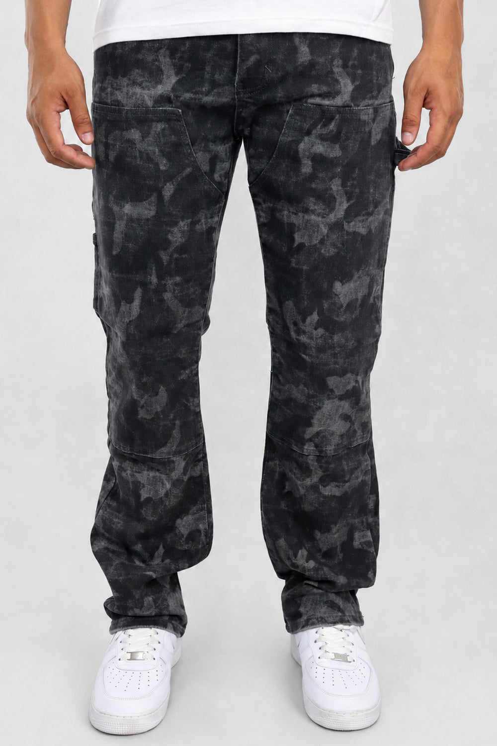 Carpenter Washed Relaxed Fit Denim (Grey Camo) (M8825D)