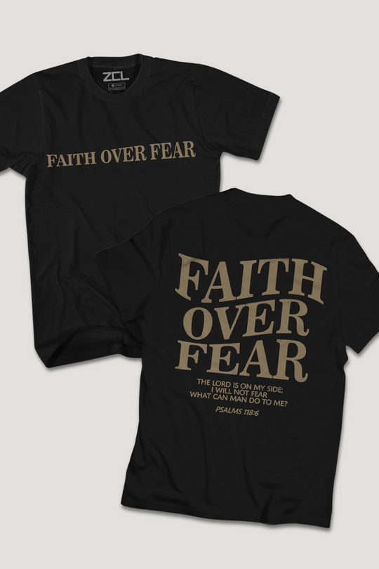 Faith Over Fear Tee (Gold Logo)