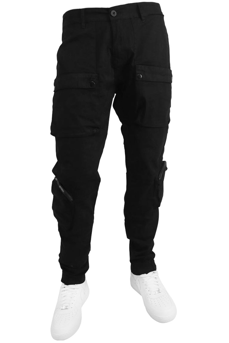 Black Out Cargo Denim (Black)