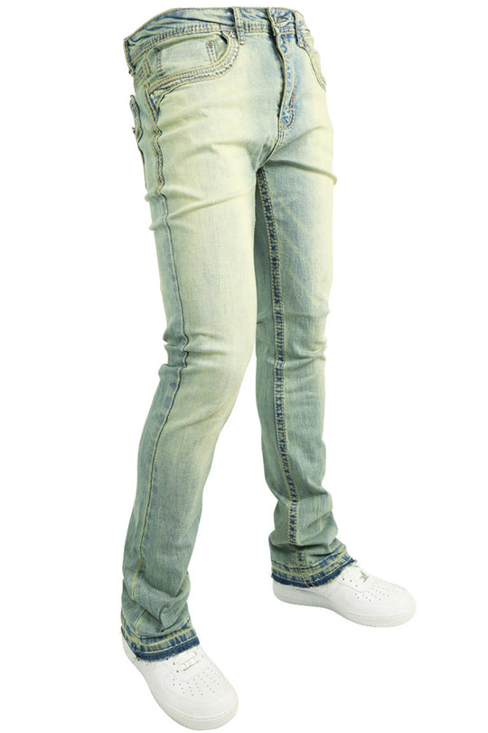 Crater Fade Stacked Denim (Stone Wash)