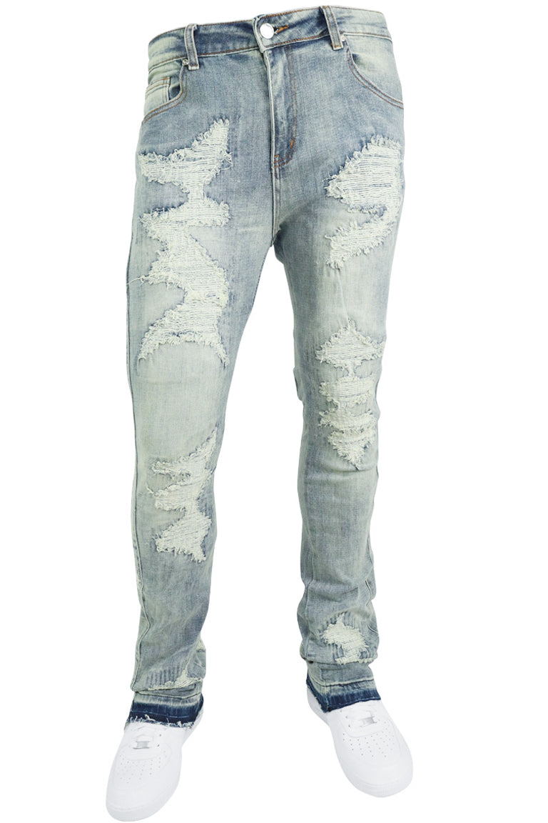 Elevated Stacked Denim (Bleach Wash)