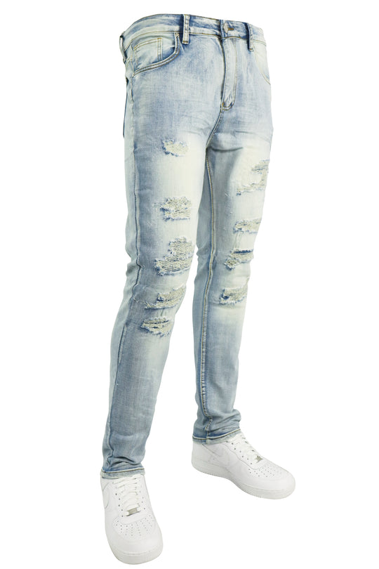 Veelzijdige denim (blauwe wassing)