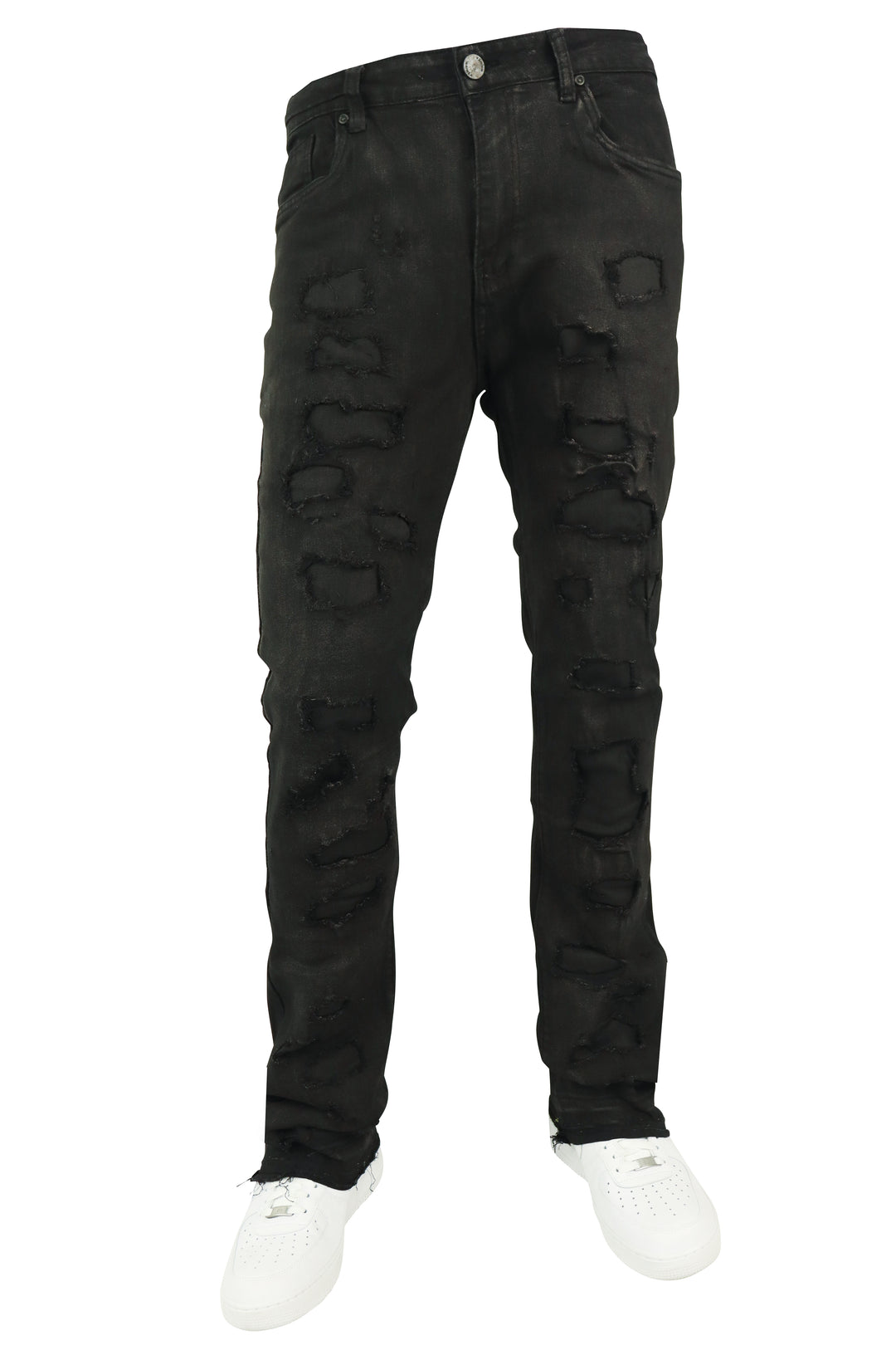 Apex Stacked Denim (Black Bleach Wash)