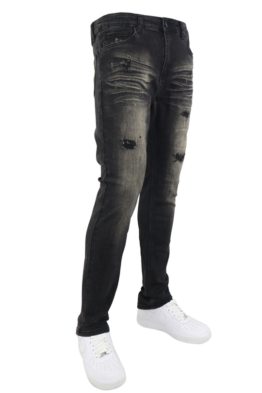 Distressed Denim (Black Wash) (M8344D)