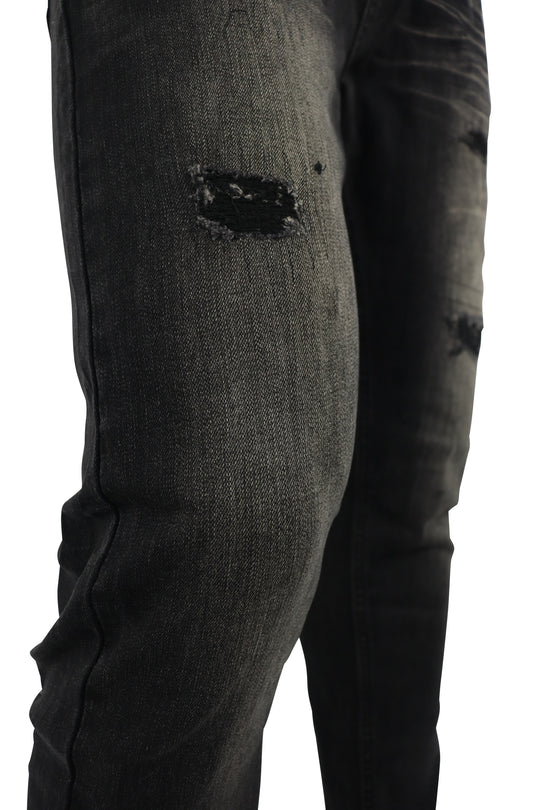 Distressed Denim (Black Wash) (M8344D)