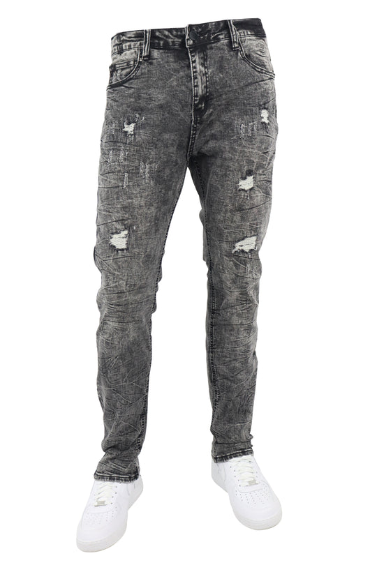 Distressed Denim (Black Acid Wash) (M8344D)