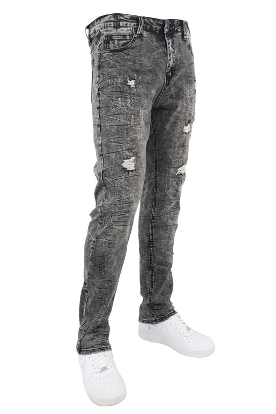 Distressed Denim (Black Acid Wash) (M8344D)