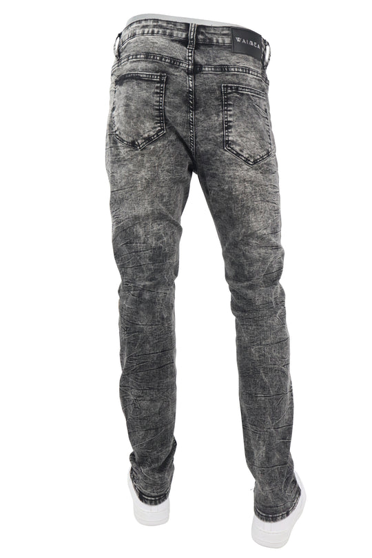 Distressed Denim (Black Acid Wash) (M8344D)