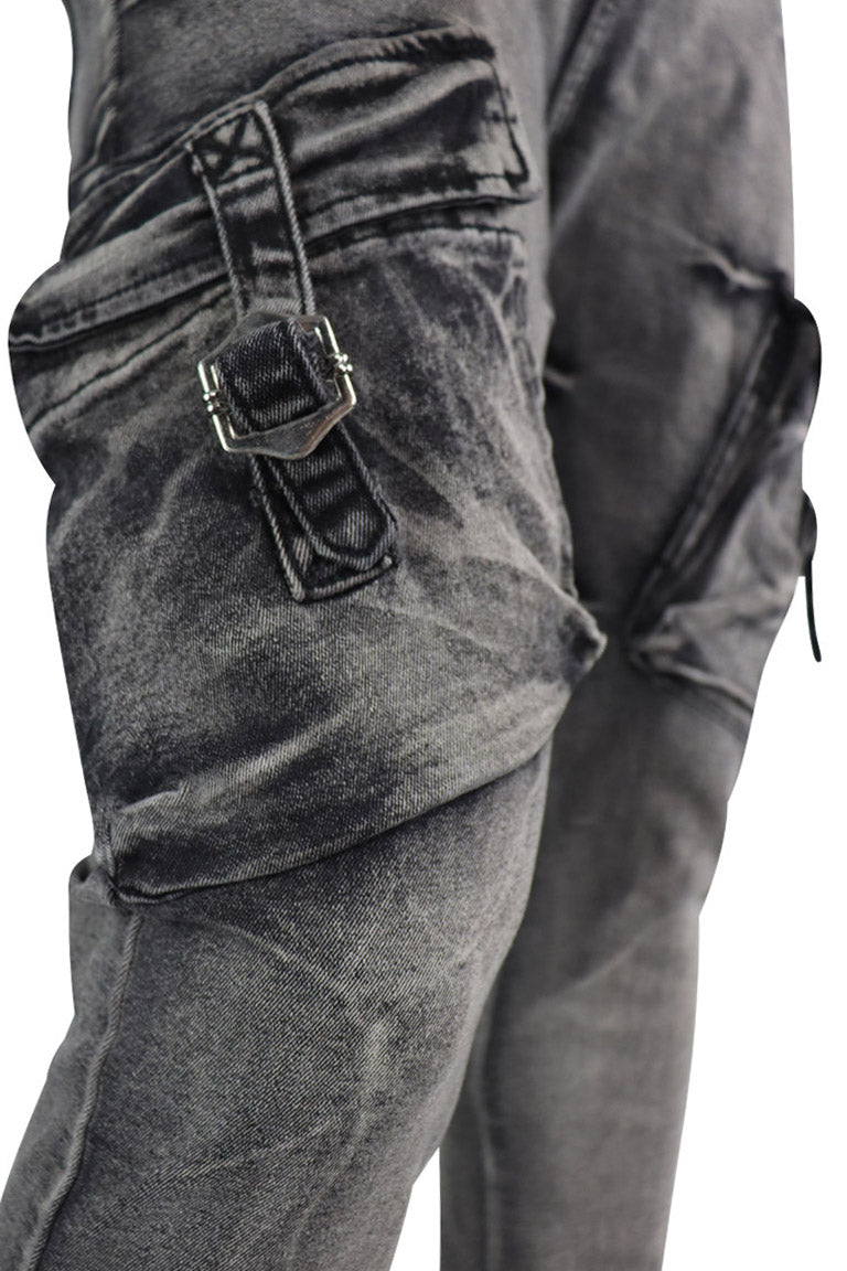 Cargo Pocket Denim (Black Wash) - Zamage