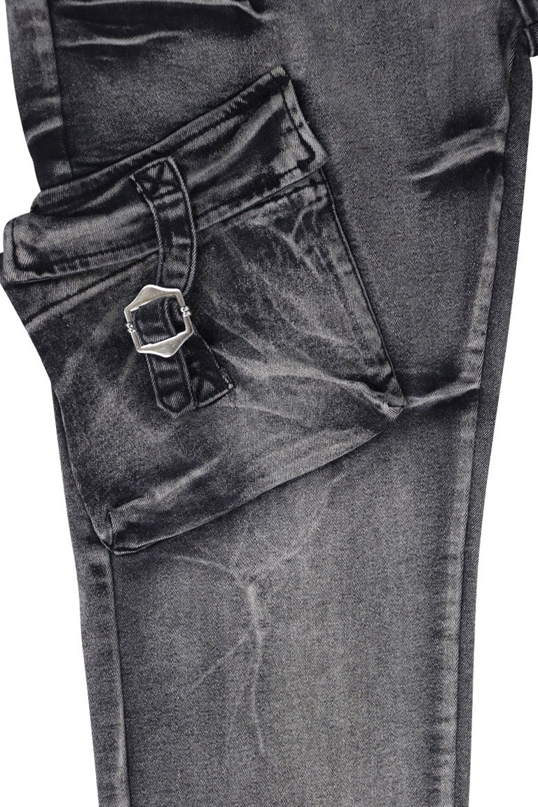 Cargo Pocket Denim (Black Wash) - Zamage