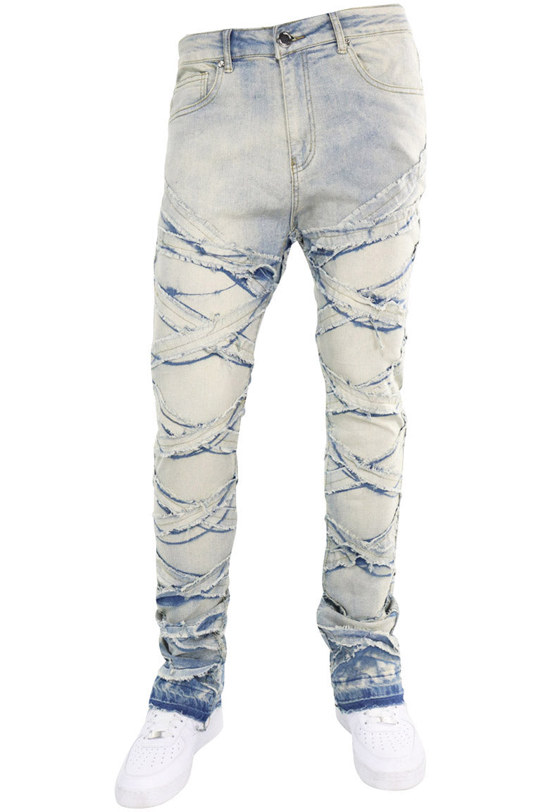 X'D Out Stacked Denim (Antique Bleach Wash) - Zamage