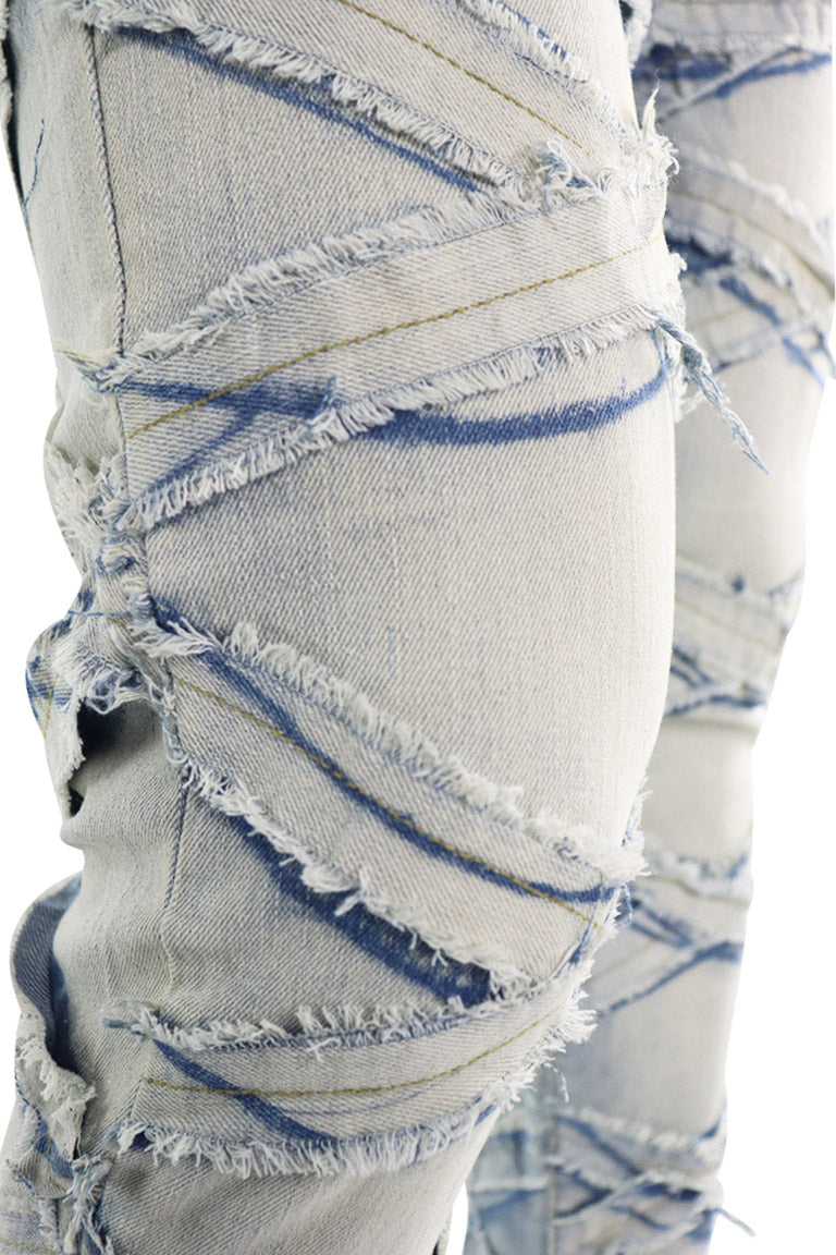 X'D Out Stacked Denim (Antique Bleach Wash) - Zamage