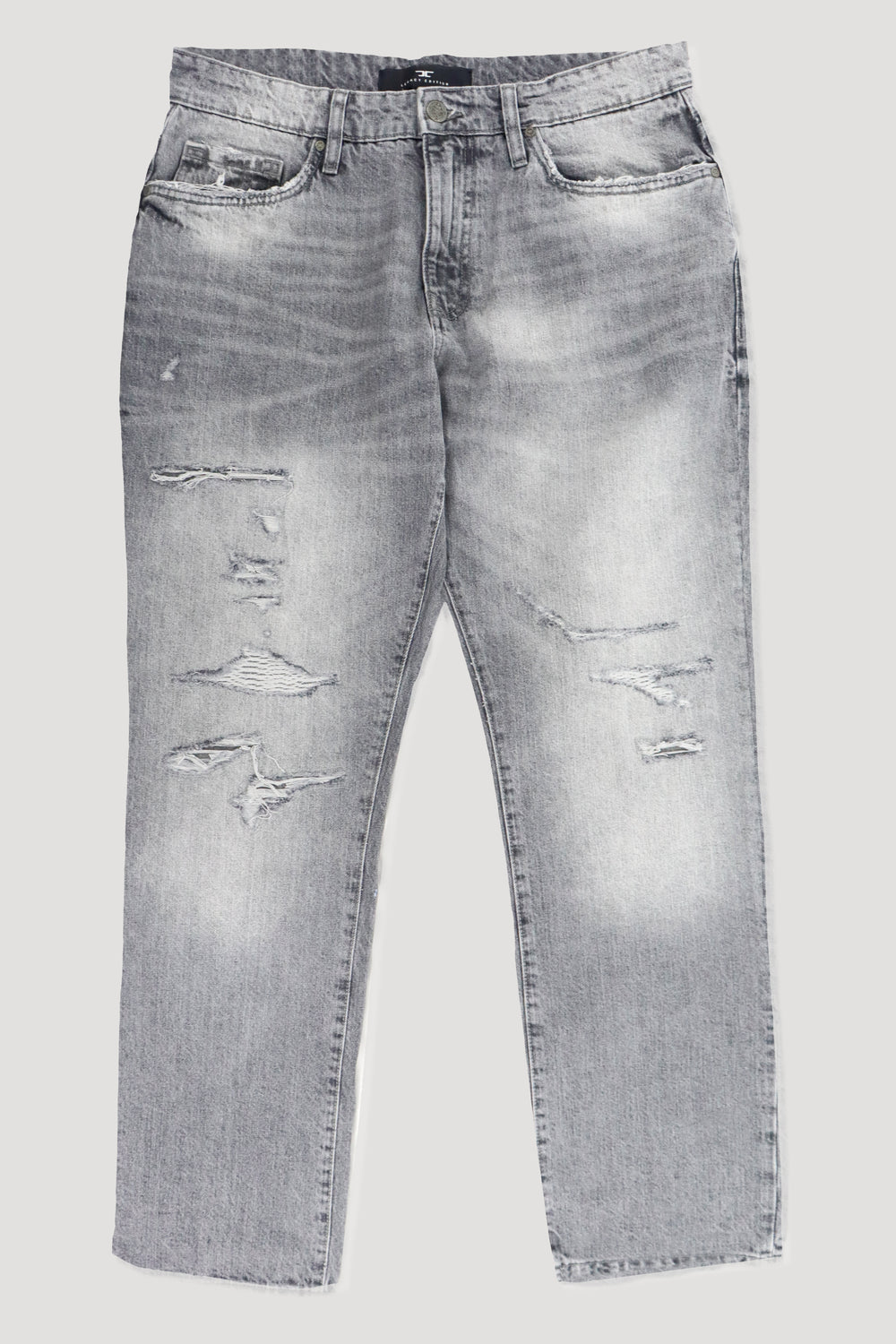 Light Shreds Relaxed Fit Denim (Cement Wash) (JA2131)