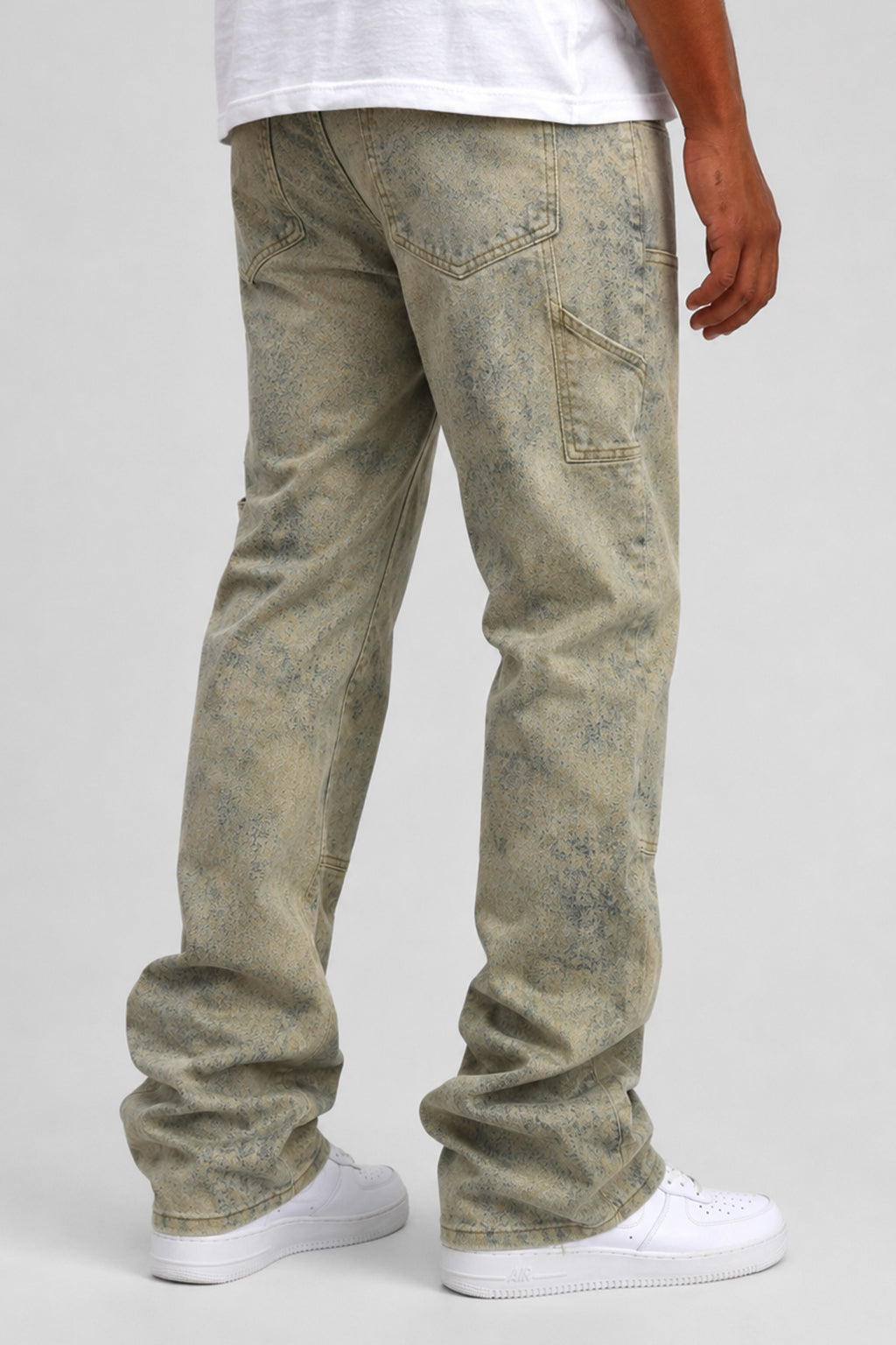 Carpenter Washed Relaxed Fit Denim (Khaki) (M8825D)