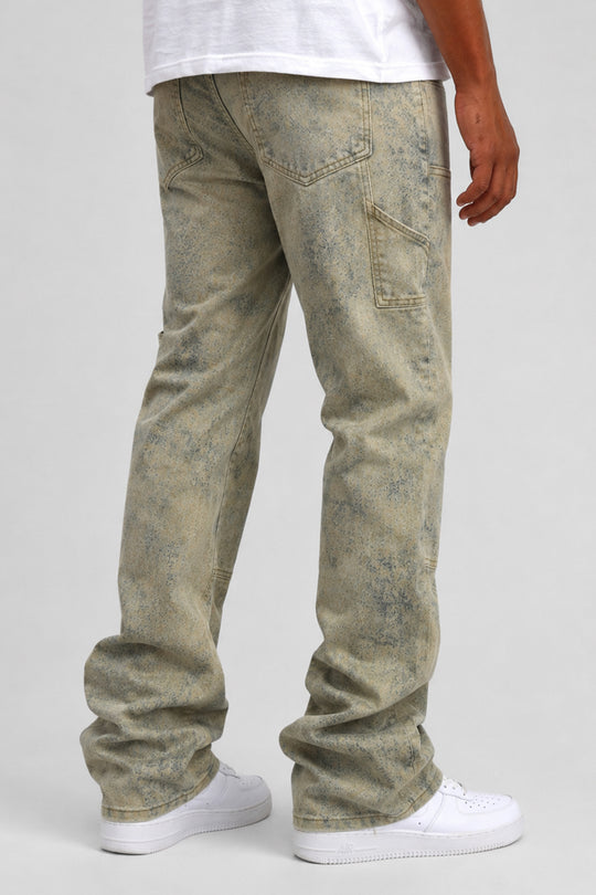 Carpenter Washed Relaxed Fit Denim (Khaki) (M8825D)