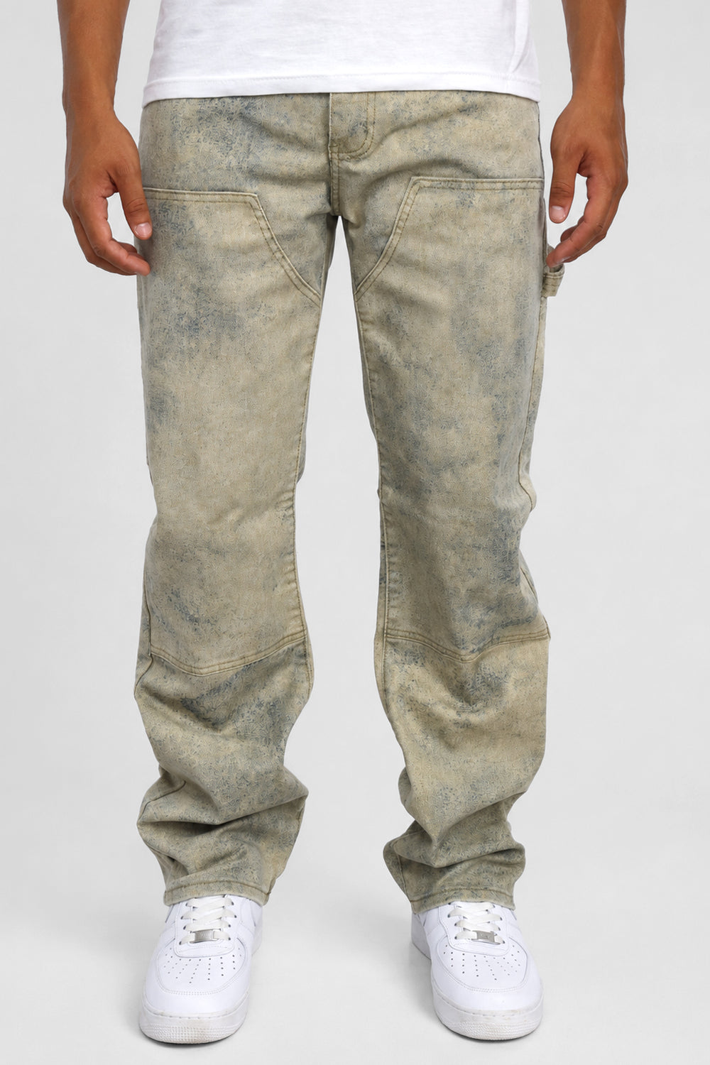 Carpenter Washed Relaxed Fit Denim (Khaki) (M8825D)