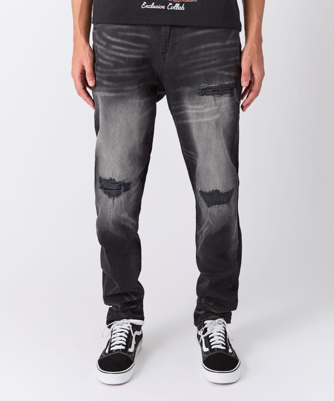 Bone Denim (Black Wash) (PK25-10)