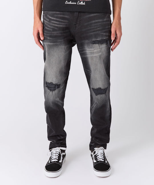 Bone Denim (Black Wash) (PK25-10)