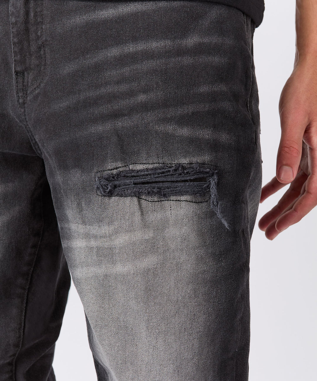 Bone Denim (Black Wash) (PK25-10)