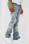 Dual Shade Stacked Denim (Blue)