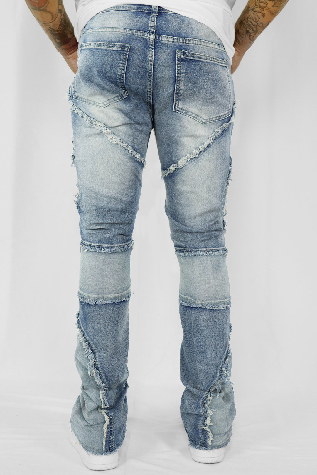 Dual Shade Stacked Denim (Blue)