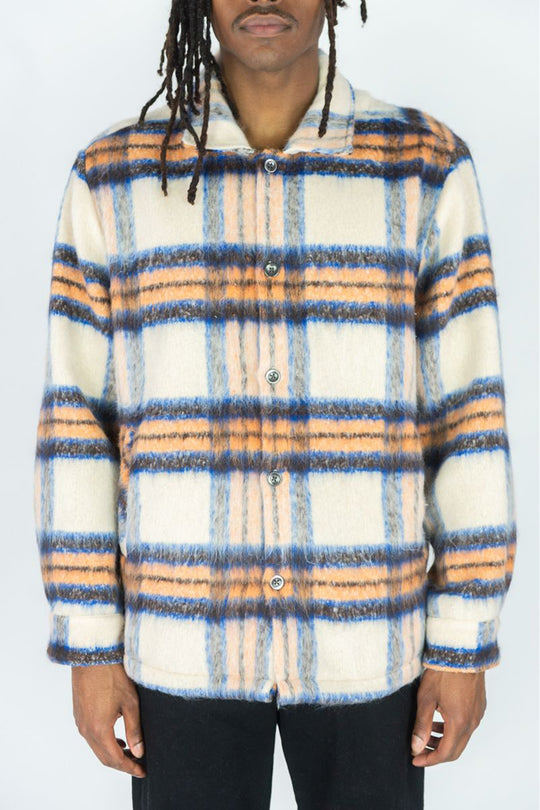 Mohair Flannel Shacket (Orange)