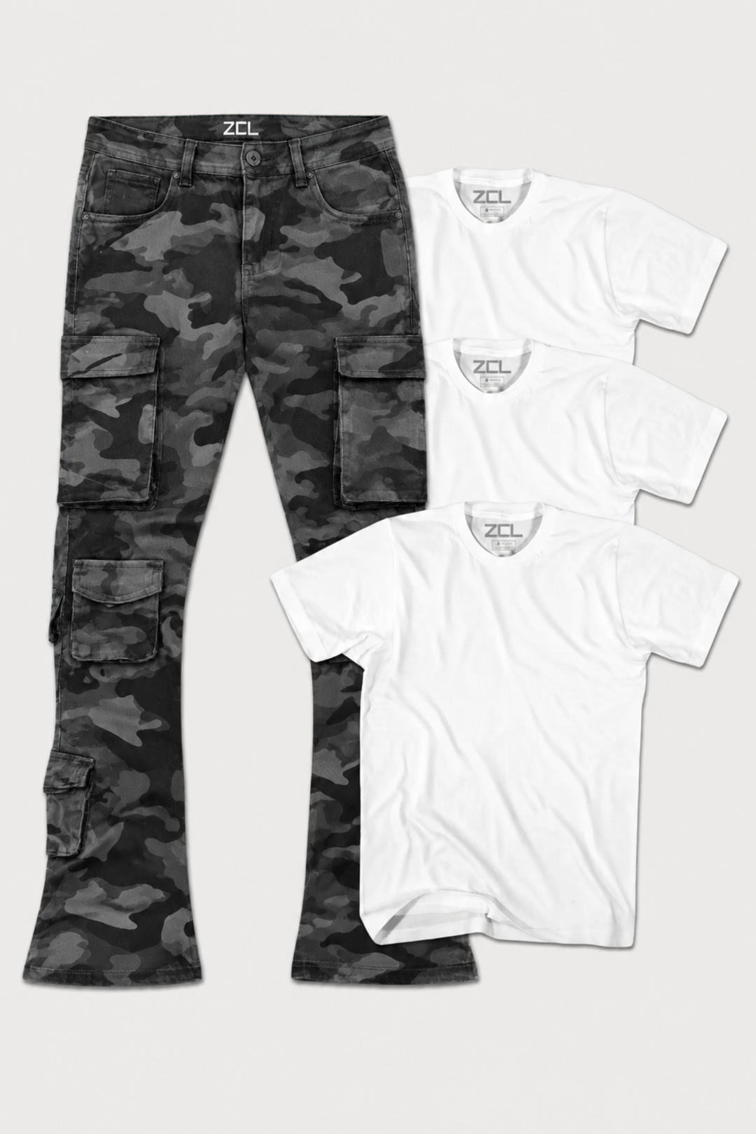 3 Clean Tees for $5 + Black Camo Cargo Vortex