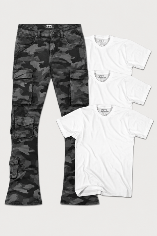 3 Clean Tees for $5 + Black Camo Cargo Vortex