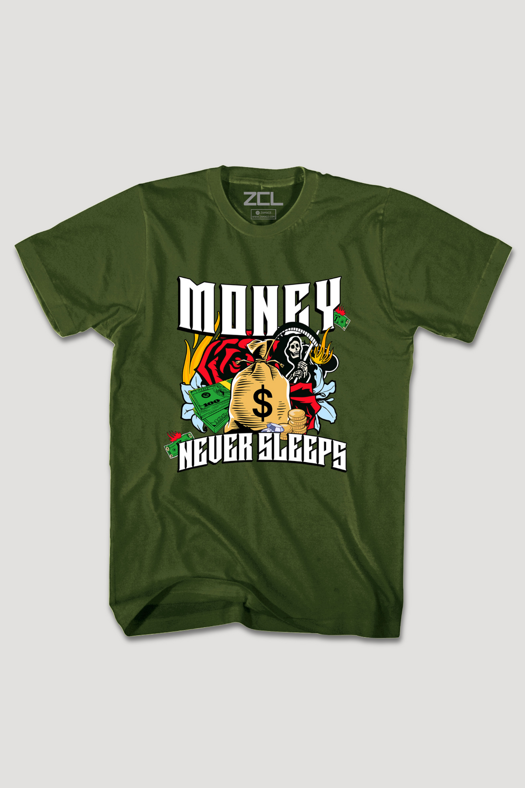 Money Never Sleeps Tee (Multi Color Logo)