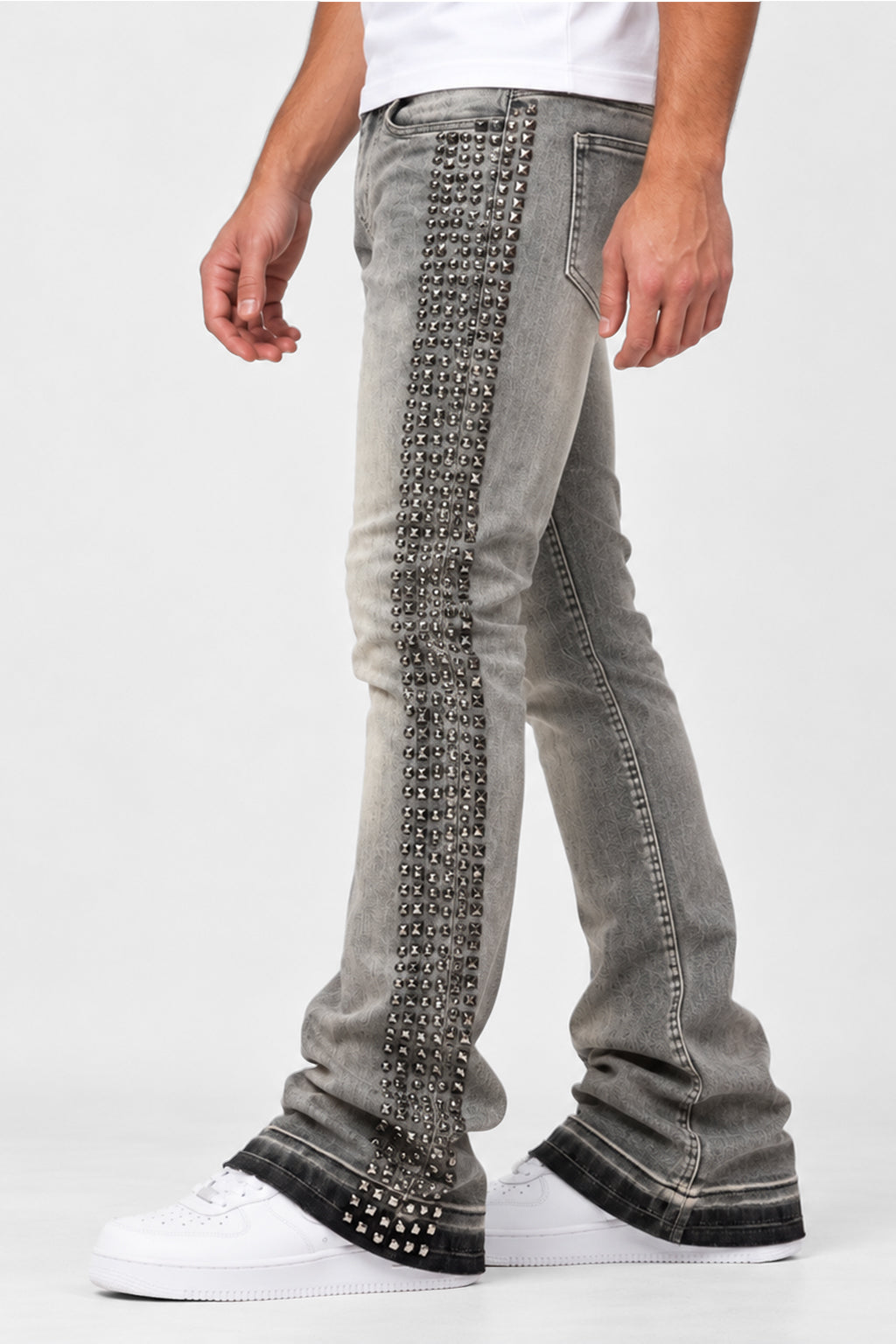 Vanter Stacked Jeans (Antique Grey Wash)