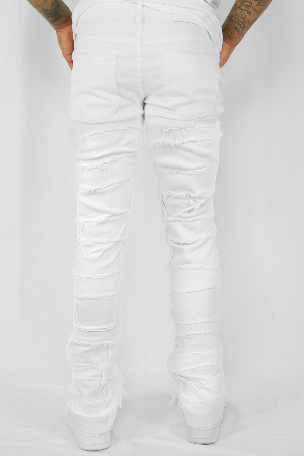 Viper Stacked Denim (White)