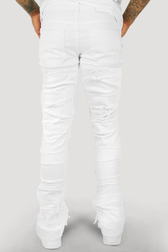 Viper Stacked Denim (White)