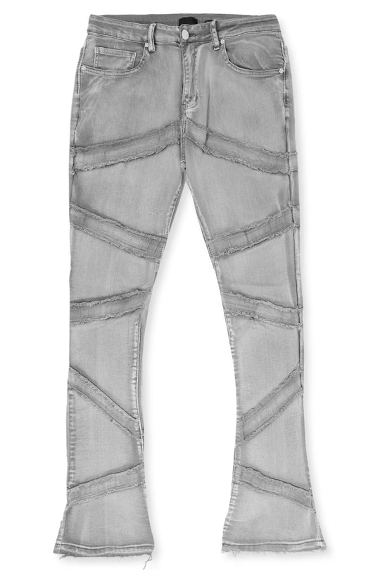 Loading Up Stacked Denim (Grey Wash) - Zamage