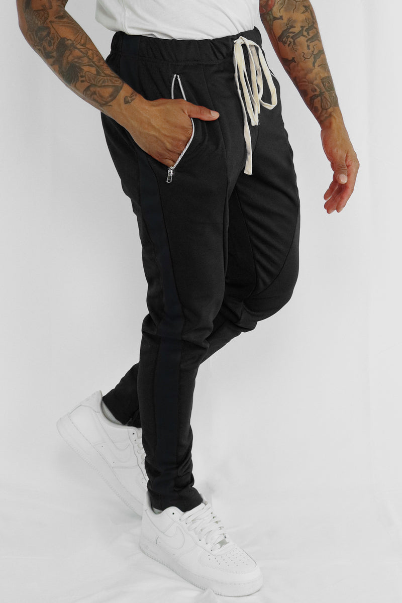 G-Style USA Men's Hip Hop Slim Fit Track Pants - Athletic Jogger with Side  Stripe - Black/Off-White - 2X-Large - Walmart.com