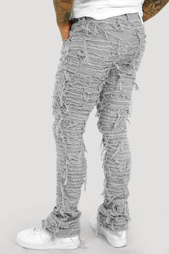 Alley Thread Stacked Denim (Grey Wash) - Zamage