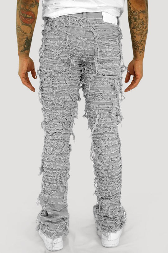 Alley Thread Stacked Denim (Grey Wash) - Zamage