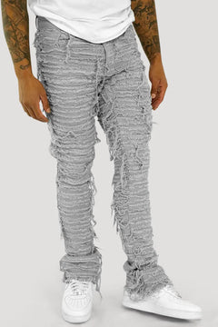 Alley Thread Stacked Denim (Grey Wash) - Zamage
